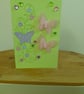 MULTI COLORED BUTTERFLY AND FLOWER CARD. - Image 2
