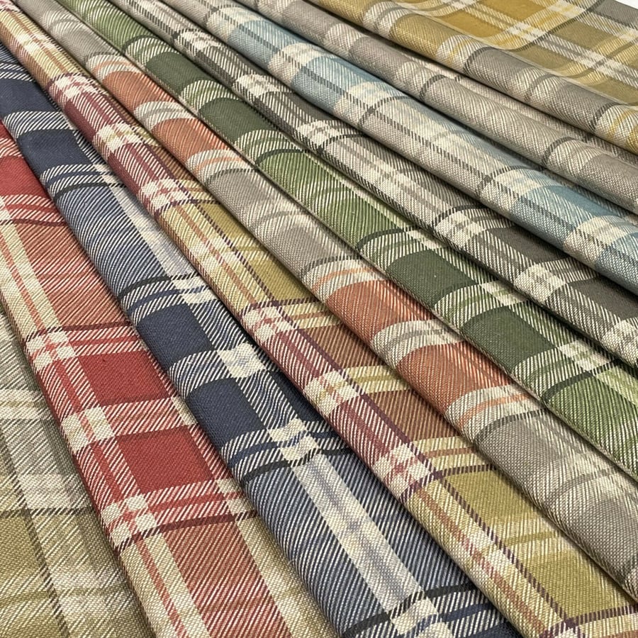 Highland Tartan Tablecloth . cotton . 100 to 400cm by 135cm many colours