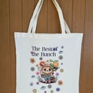 "Pick of the Bunch" Lion Gardener Shopping Bag – Reusable Floral Tote
