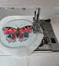 Handmade embroidered patch, sew on patch, embroidered Peacock butterfly patch - Image 8