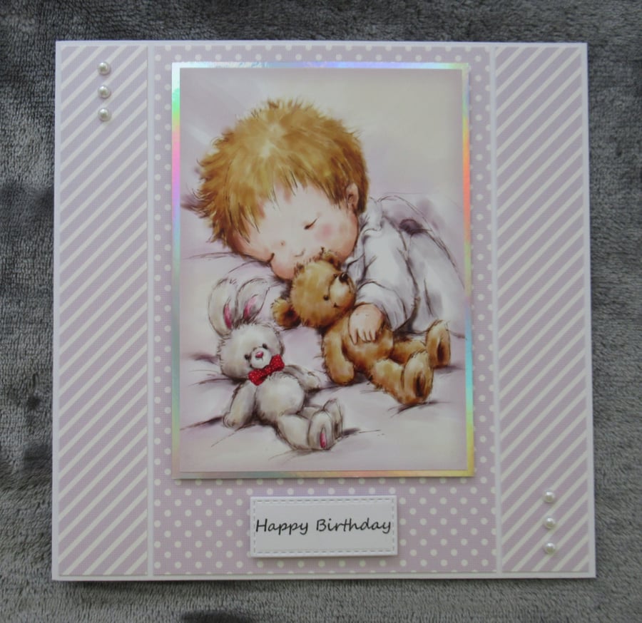 Toddler Sleeping Large Birthday Card