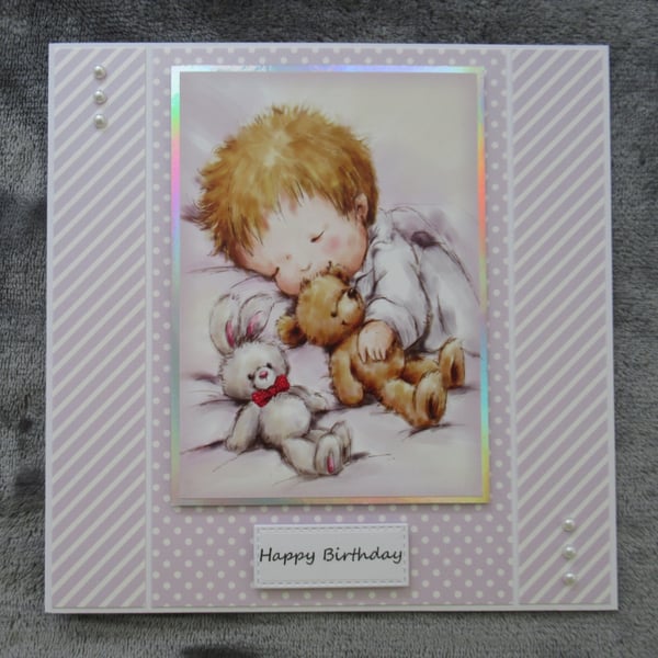 Toddler Sleeping Large Birthday Card