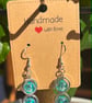 Handmade 925 Silver-Plated Hook Earrings with Bead Dangles