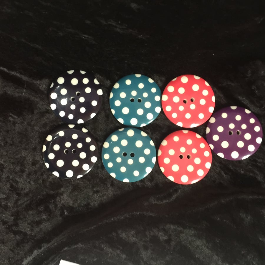 Large Spotty Buttons - Folksy