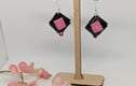 Black and colours shoyu paper earrings