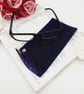 Denim glasses case with purple lining and a chrome popper.   - Image 3