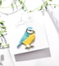 Blue Tit Bird Brooch