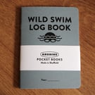 Single A6 ‘Wild Swim’ pocket log book with typographic design cover