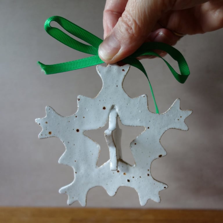 Ceramic Christmas Star Decoration 