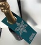 Christmas. Snowflake wine bottle gift tag. Gift wrap. Bottle gift wrap.  - Image 4