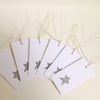 Christmas Gift Tags,'Star of Wonder'Set of Six Handmade Xmas Gift Tags