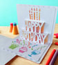 Pop up Happy Birthday greeting card