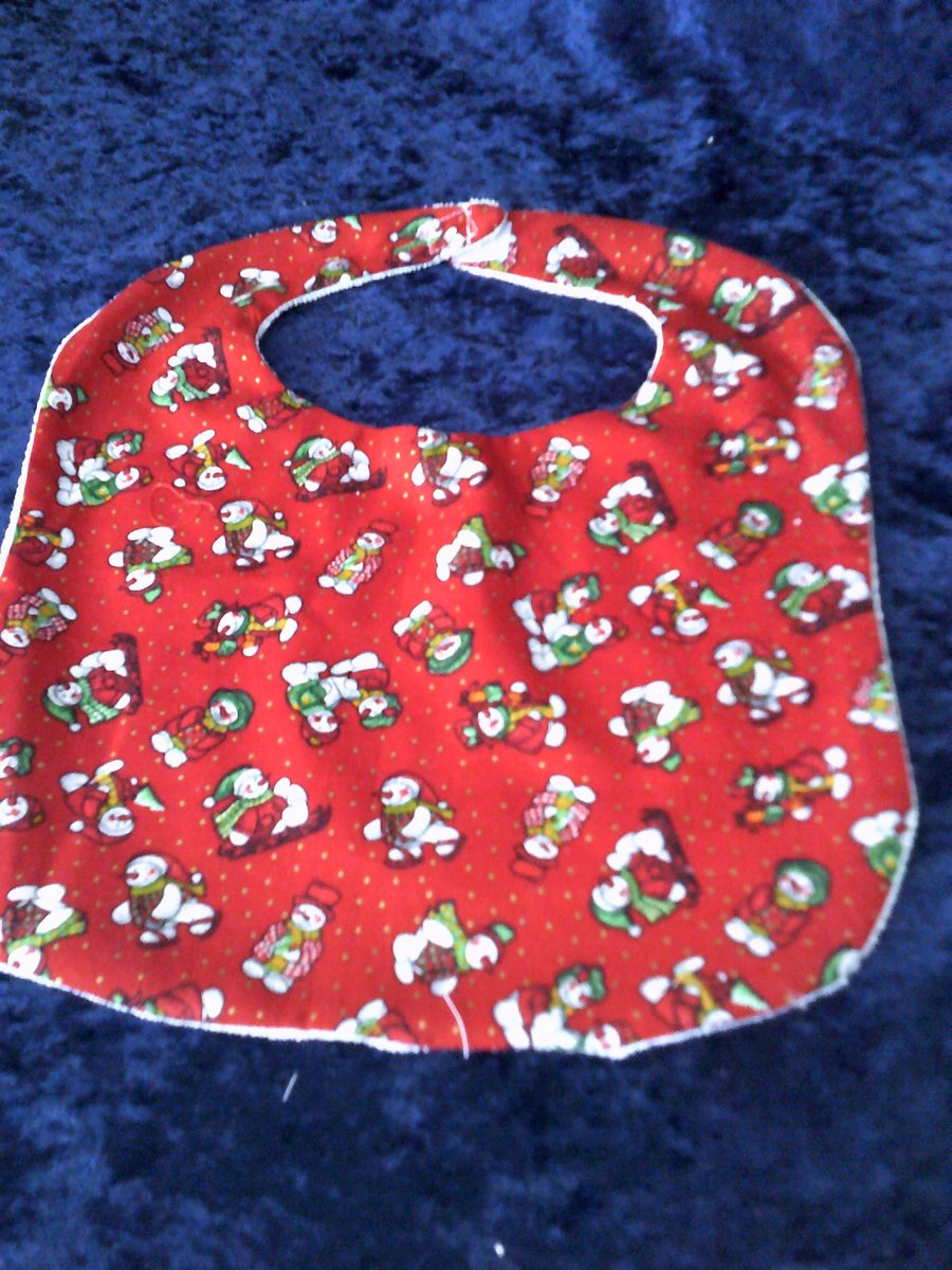 Playful Snowmen Babies Christmas Bib