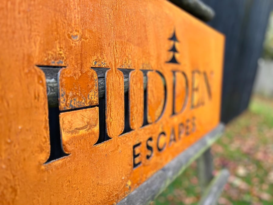 Large Custom Corten Steel Sign: Rustic Industrial Farmhouse Decor