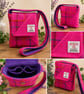 Handmade Harris Tweed® Shoulder Bag – Bright Pink Tartan – One of a Kind