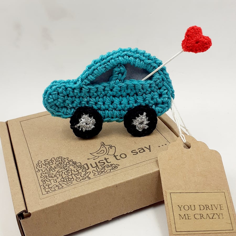 'You Drive Me Crazy!' Crochet Car