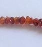 Carnelian Beaded Bracelet, gold filled clasp - Image 2