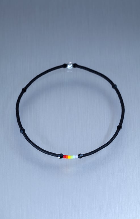 Bracelet dainty Miyuki and Swarovski with pride colours