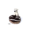 Rocco, Baby Polar Bear with doughnut, collectable, by Lily Lily Handmade