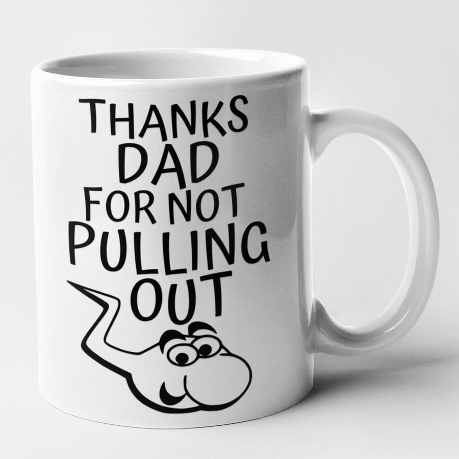 Thanks Dad For Not Pulling Out Mug Dad Father's Birthday Christmas Present 