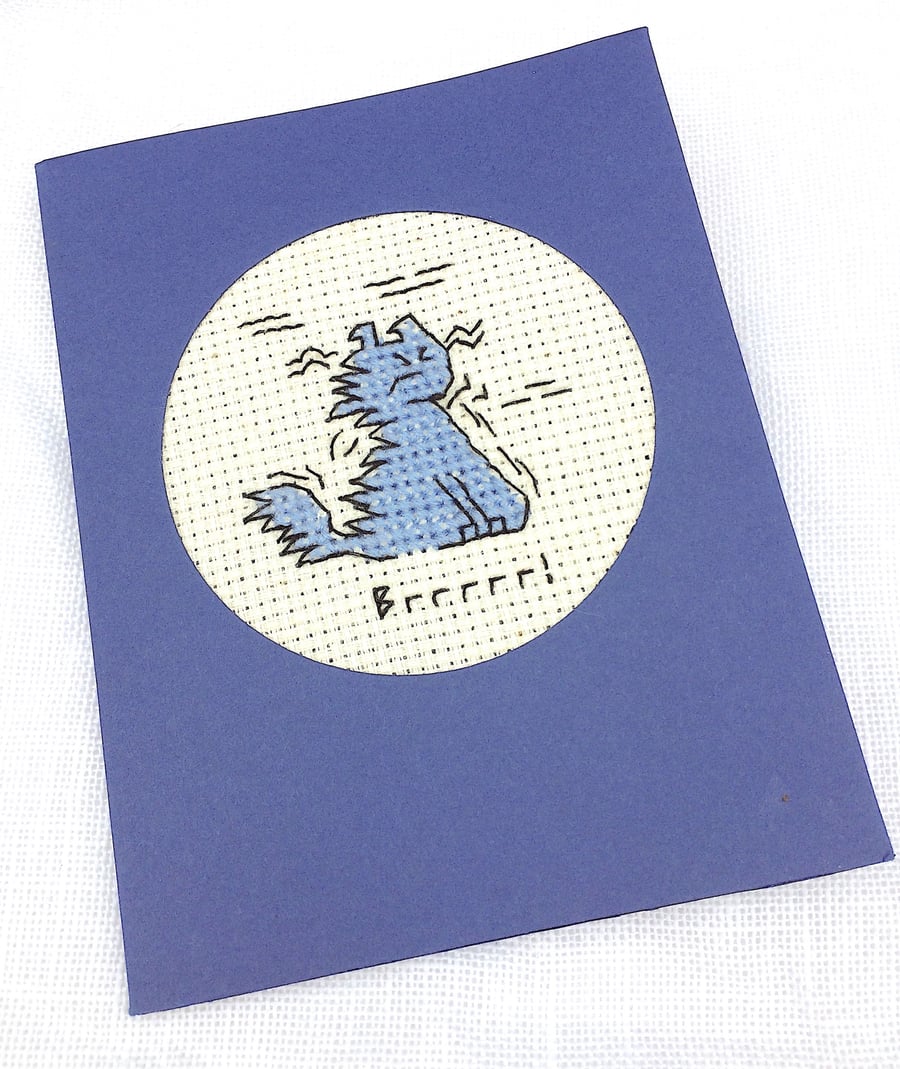 SALE 'Brr' Blank Cross Stitch Card