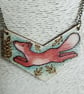 Pyrography fox  pendant - Image 1