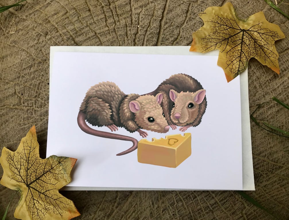 Rats Blank Greeting Card