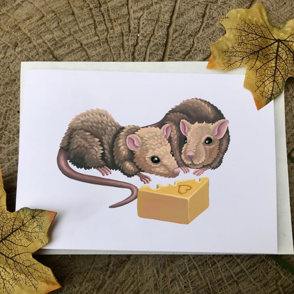 Rats Blank Greeting Card