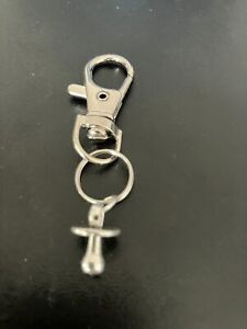 baby dummy keyring bag charm zip puller swivel clip on key chain lanyard