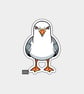 Funny Vinyl Sticker For Adults - Angry Seagull