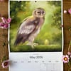 2026 Nature Art Calendar: Wildlife illustrations, calendar, Perfectly Imperfect