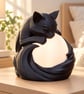 Black Cat Moon Lamp, 3D Printed Sleeping Cat Night Light, Cute Cat Lover Gift  - Image 4