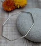 Sterling Silver Octagon Geometric Bangle - JBJ5003 - Image 7