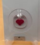 Heart on Clear Fused Glass Card - Image 3
