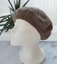 Acorn Merino Wool Crochet Beret Hat, Handmade Headwear - Image 4