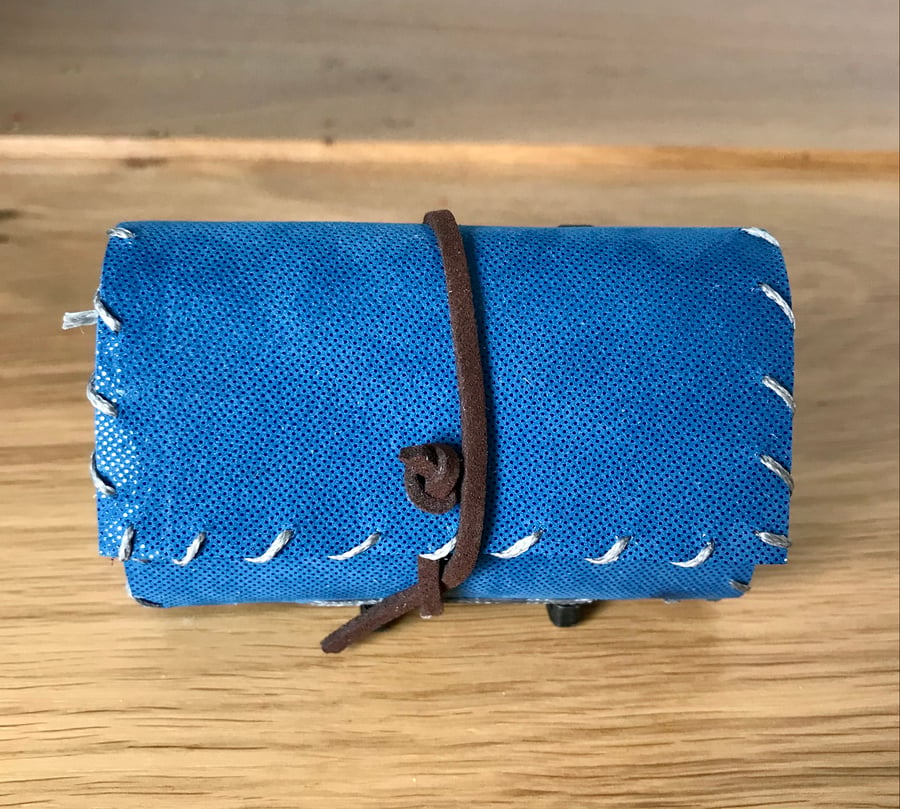 Miniature Blue Handmade Leather notebook 