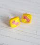 Battenberg Stud earrings