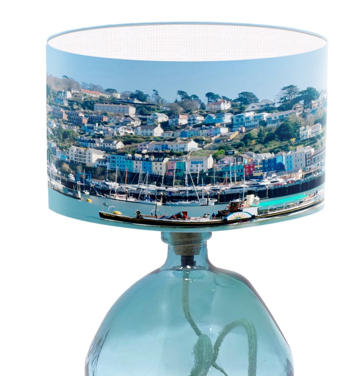 Photographic Lampshade, Dartmouth, Devon, Coastal Lamp Shade, Contemporary lamp 