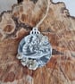Alice in Wonderland Ornament: Upcycled Book Page & Origami Roses - Image 4