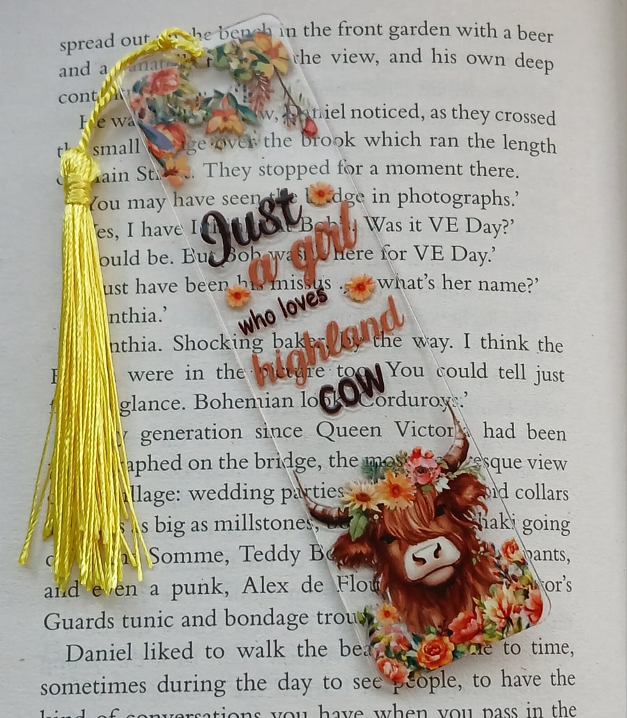 Clear acrylic bookmark 