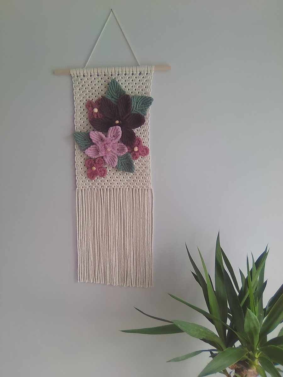 Floral Macrame Wall Hanging