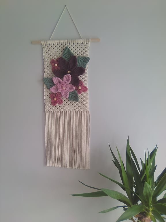 Floral Macrame Wall Hanging