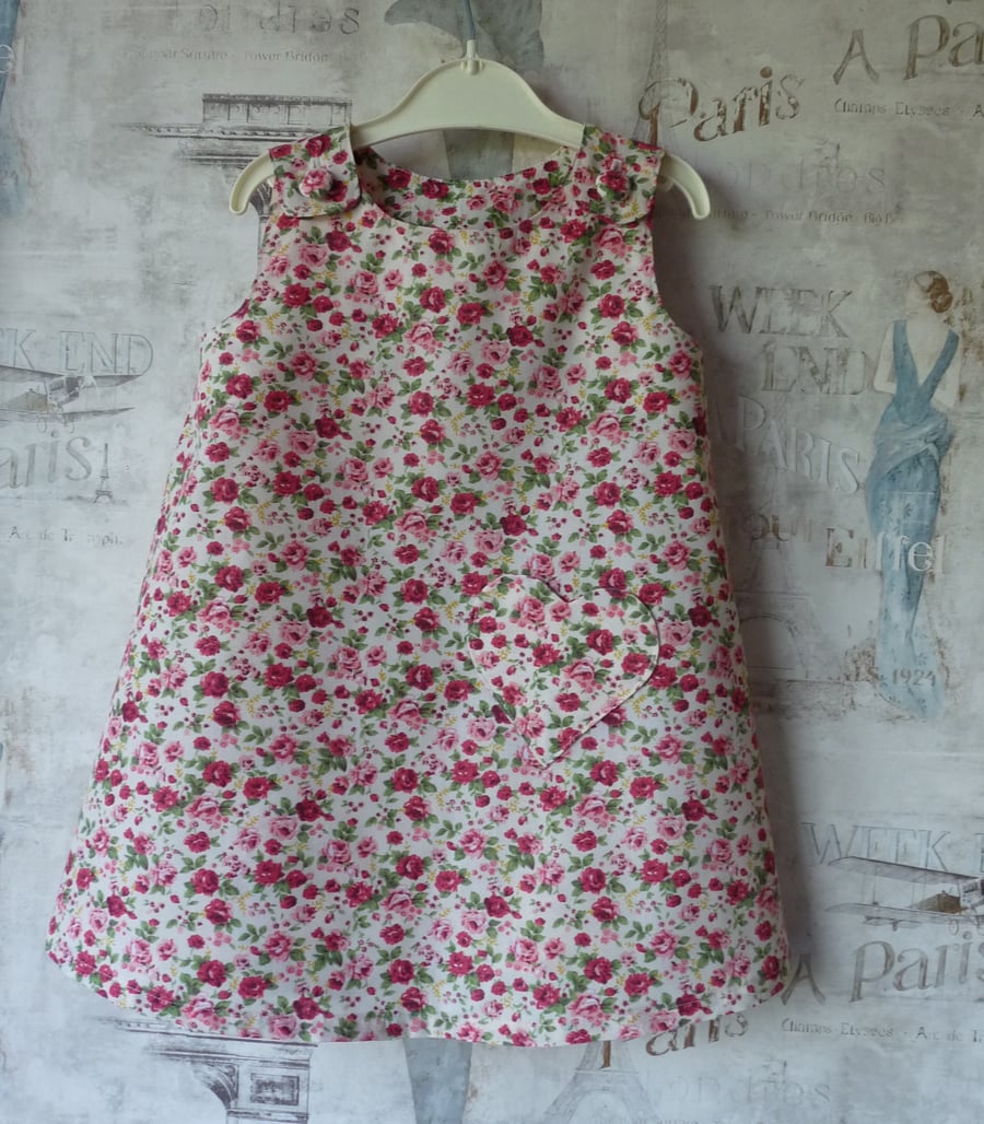 Floral Pinafore Dress - Age 1