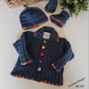 Designer Baby Jacket - Layette Set Hand Knitted 0-3 Months Size