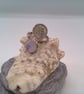 Adjustable Ring with 2 Lilac Flower Cabochons, Floral Ring, Gift for Her, Ring  - Image 1