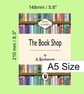 The Book Shop- Vintage Penguin Style Book - A5 Card - Can be personalised - Image 8