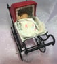 A Coachbuilt Pram for The Baby of the Family in a Collector’s Dolls House & BABY - Image 3