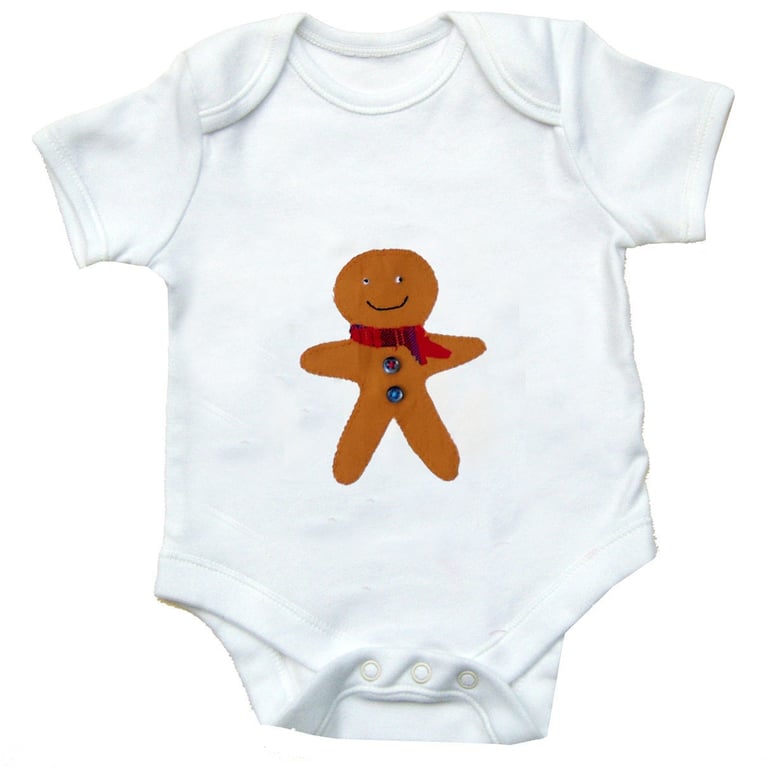 Gingerbread Babygrow, Christmas Babygrow, Baby Bodysuit, Baby Christmas Gift