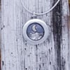 Moonlit seas Pendant with 9 ct moon