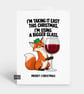 Funny Christmas Card For Him Or Her - Bigger Glass